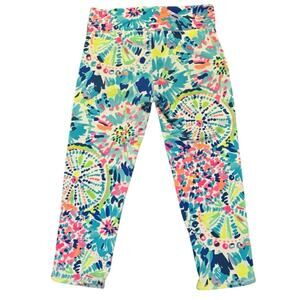 Lilly Pulitzer Luxletic Womens Cropped Leggings Multi Dive In Print M Medium